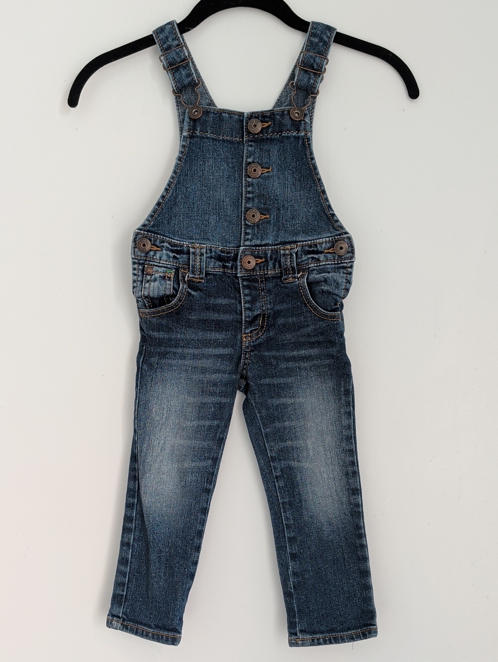 OshKosh B'gosh Vestbak Denim Jean Overalls Size 3T
